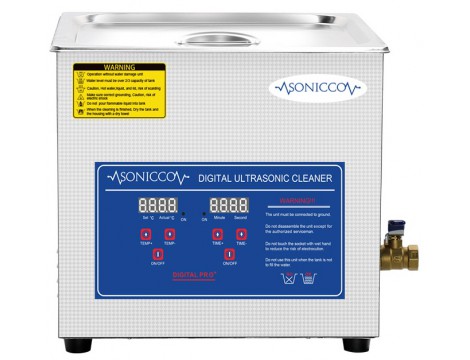 Lavatrice per vasca ad ultrasuoni 20l sterilizzatore cosmetico per la  pulizia delle parti Sonicco ULTRA-070S - Enzo Italy