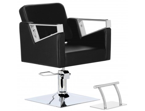 Poltrona da barbiere Tomas idraulico rotante per salone di parrucchiere  poggiapiedi cromato sedia da barbiere - Enzo Italy